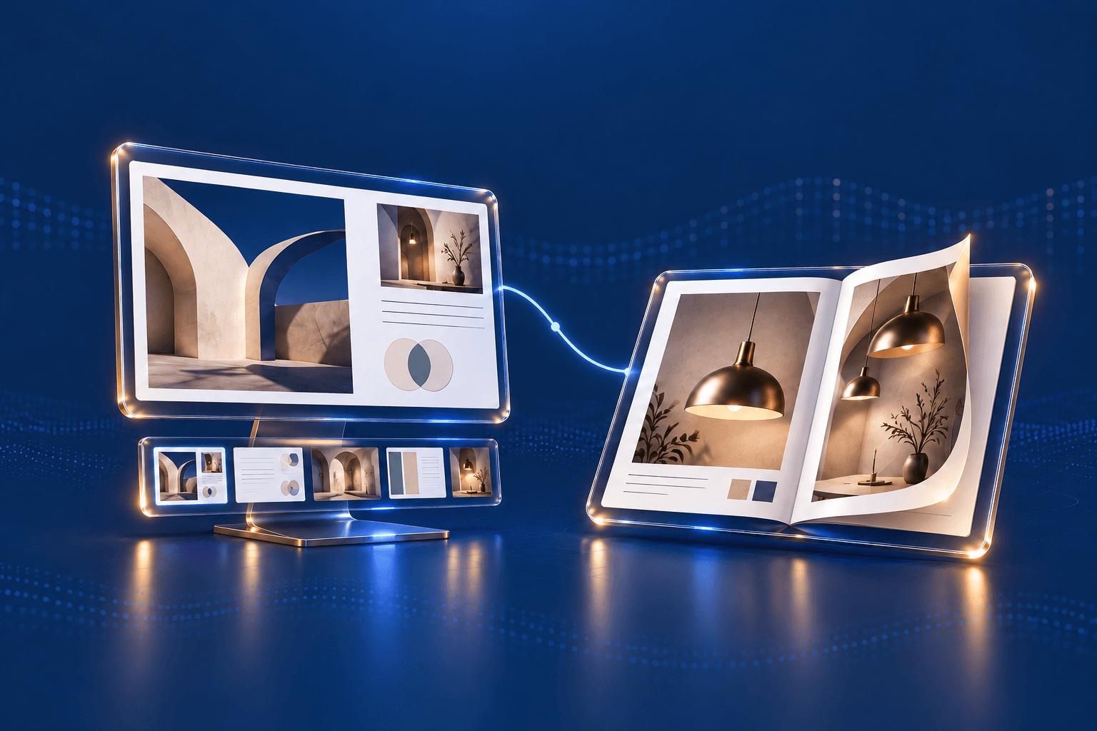 A visual concept for company presentations and digital product catalogs